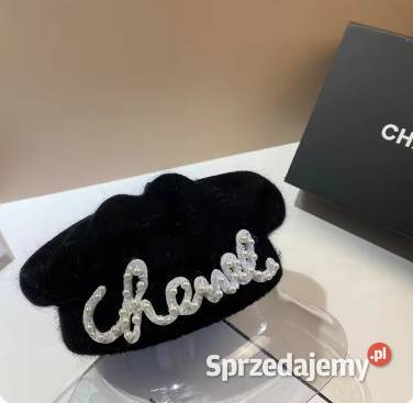 beret czarny z angorki Dla kobiet Warszawa sprzedam