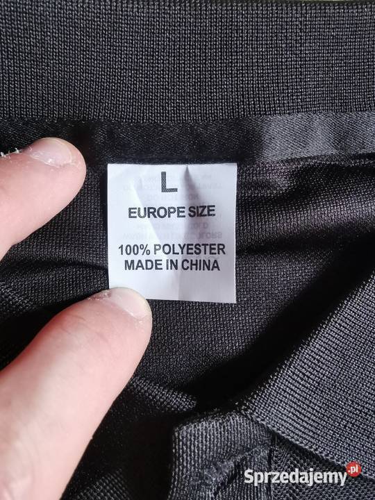 Koszulka Polo przewiewna regular fit L Czarna Ruda Śląska
