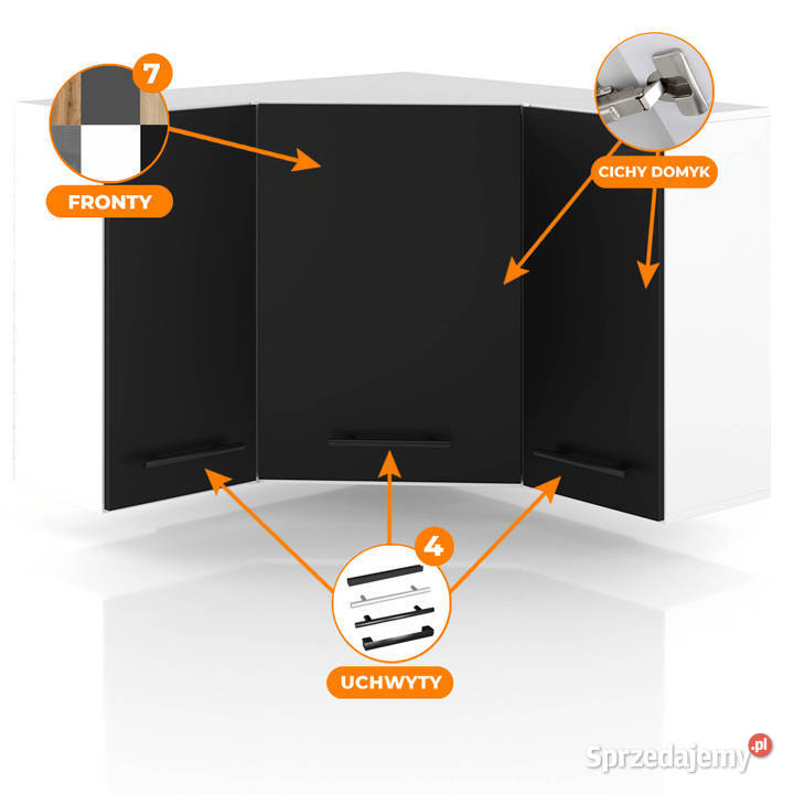 Szafka Kuchenna Wisząca Narożna Modułowa 90x90 Elbląg