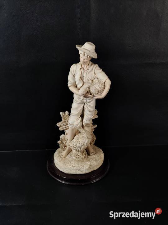 Figura Chłopca Z Gęsiami Włoski Alabaster Figurki i rzeźby Poddębice