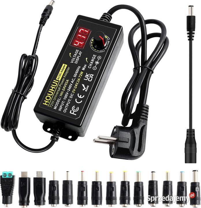HOUHUI Regulowany zasilacz sieciowy 3 A 72 W Chojnice