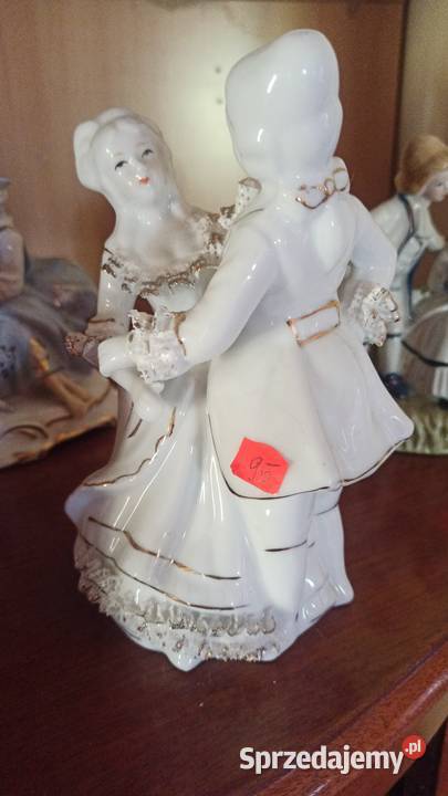 Figurka pary w tańcu Biała ze złotem Gdańsk