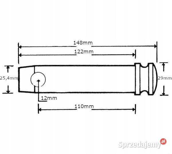 Sworzeń bolec 254x110 mm kat2 sprzedam