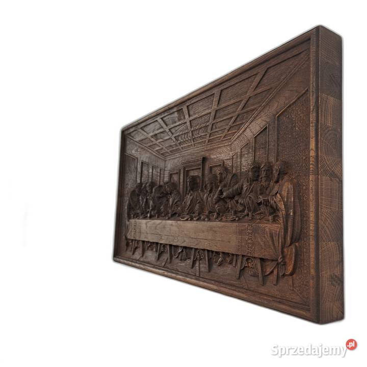 Ostatnia Wieczerza rzeźba 3D w drewnie dębowym