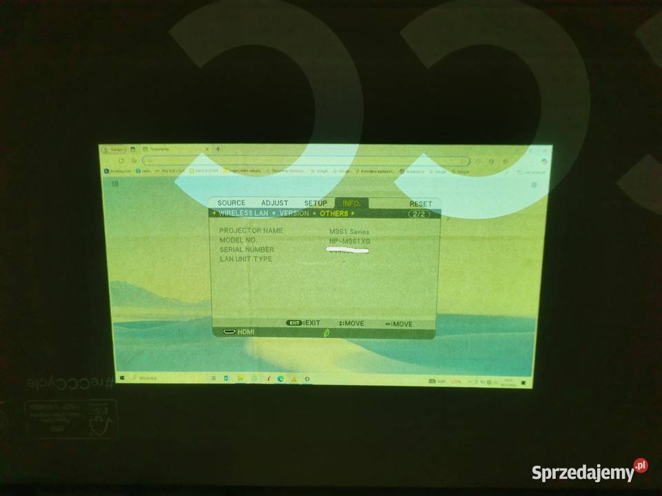 Projektor LCD Nec M361X biały