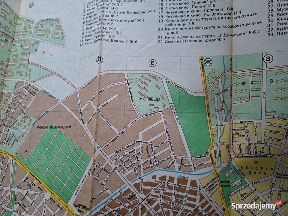 Bułgaria Varna Warna plan miasta Kraków