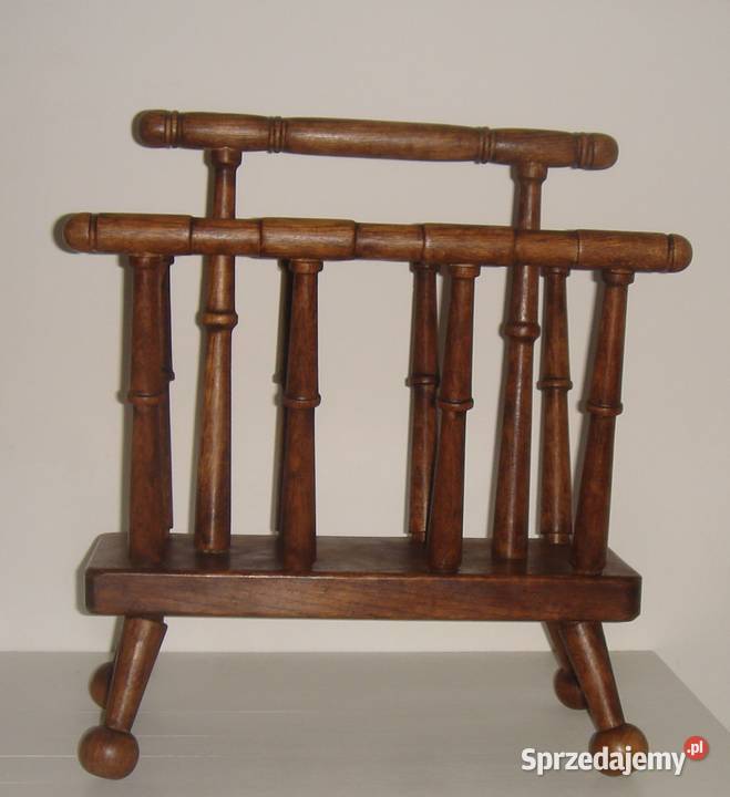 Stary dębowy gazeciak stojak na gazety Łódź sprzedam