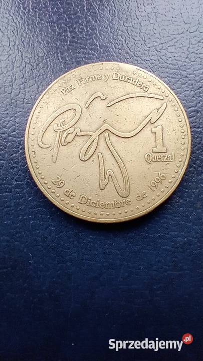 Stare monety 1 quetzal 2000 Gwatemala Lesko