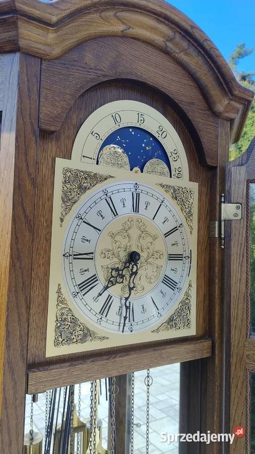 Zegar stojący w skrzyni dębowej witryna Iwonicz-Zdrój sprzedam