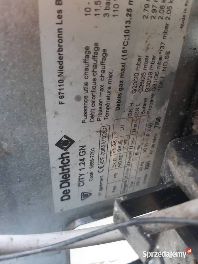 Piec gazowy De Dietrich City 124 GN dwufunkcyjny Piece i kominki mazowieckie Piaseczno