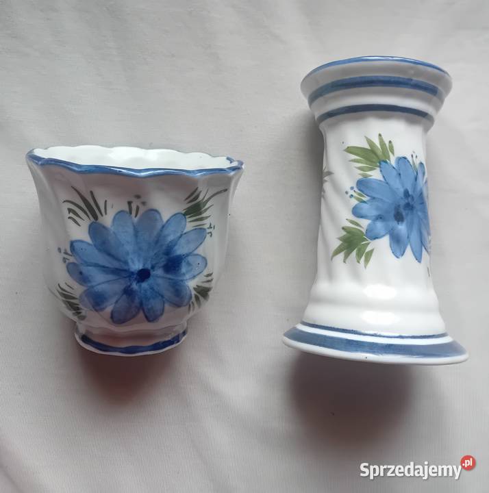 Porcelanowa osłonka doniczki na kolumnie Antyki, Sztuka, Kolekcje Koźminek