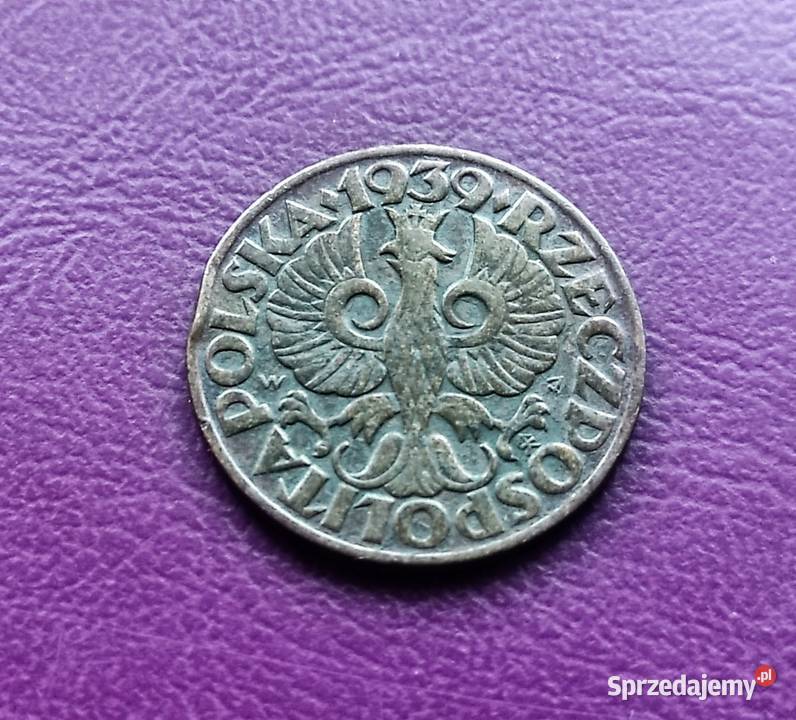 Moneta przedwojenna Sanacja II RP 5 groszy 1939 Pruszków
