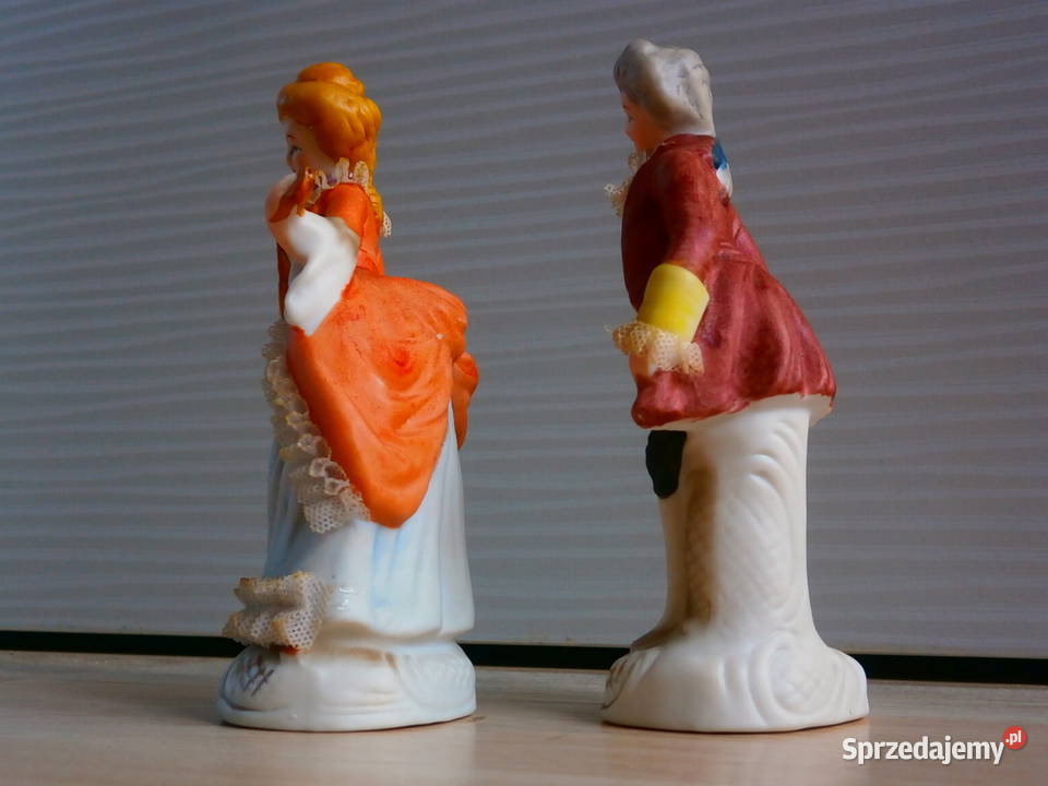 Figurki porcelanowe para z instrumentami 14 Łódź