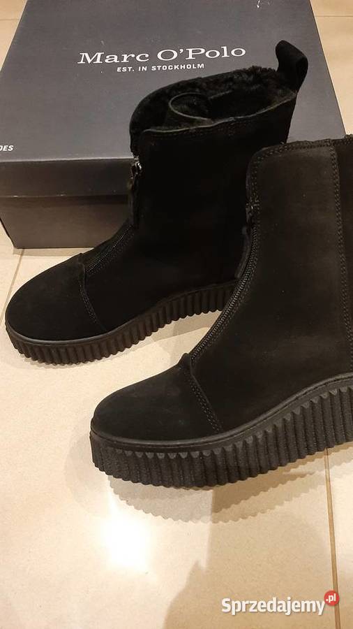 Botki Skórzane Damskie Marc OPolo 37 Czarne lubuskie Nowa Sól