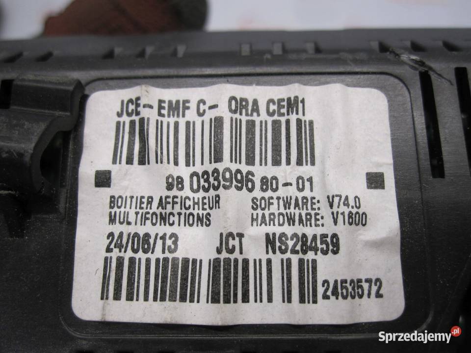 PEUGEOT 5008 I ekran wyświetlacz 9803399680 Nawigacje fabryczne Kielce