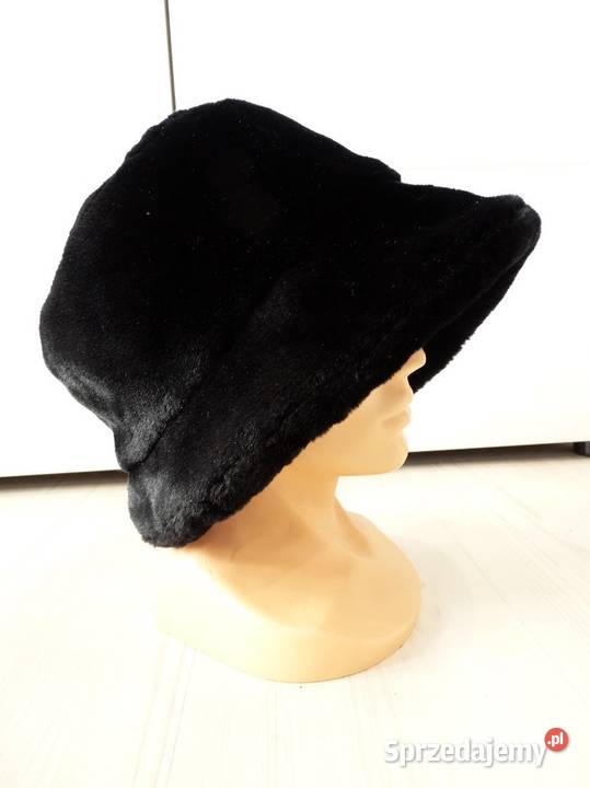 Czapka Kapelusz Bucket Zimowa Futrzana Sztuczne Nakrycia głowy Łomża