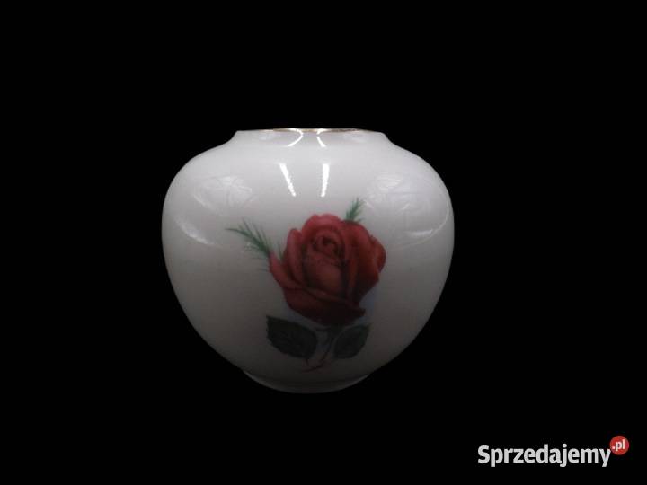 Wazon wazonik ecru róża Antyki, Sztuka, Kolekcje Raszków