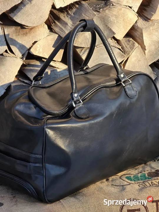 Czarna Torba Podróżna XXL Montblanc Vintage Lata 28cm Warszawa