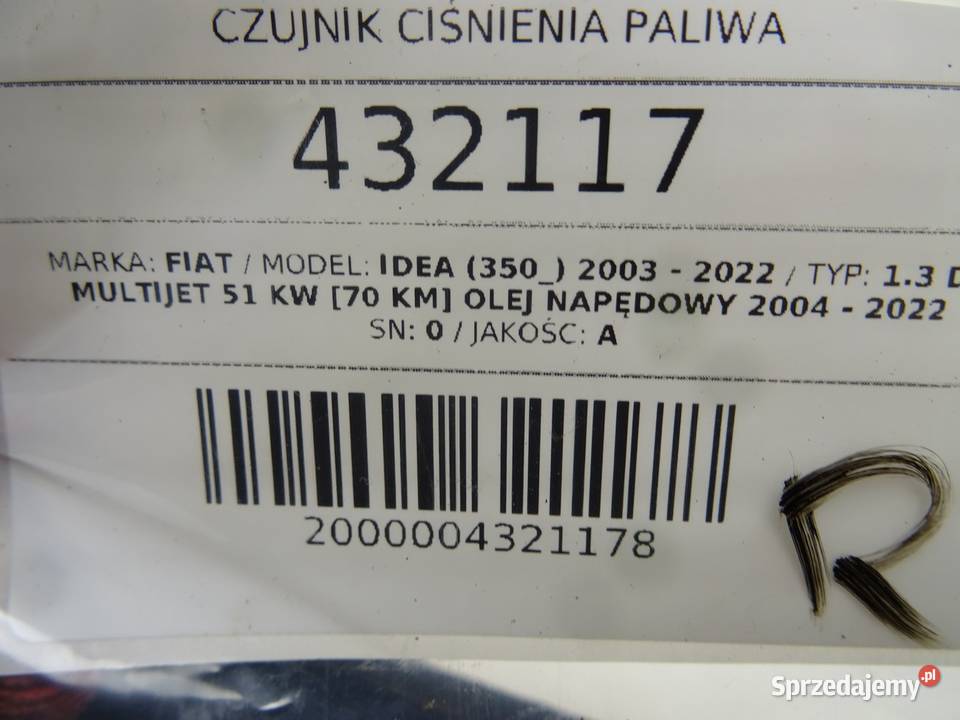 CZUJNIK CIŚNIENIA PALIWA FIAT IDEA 13 70