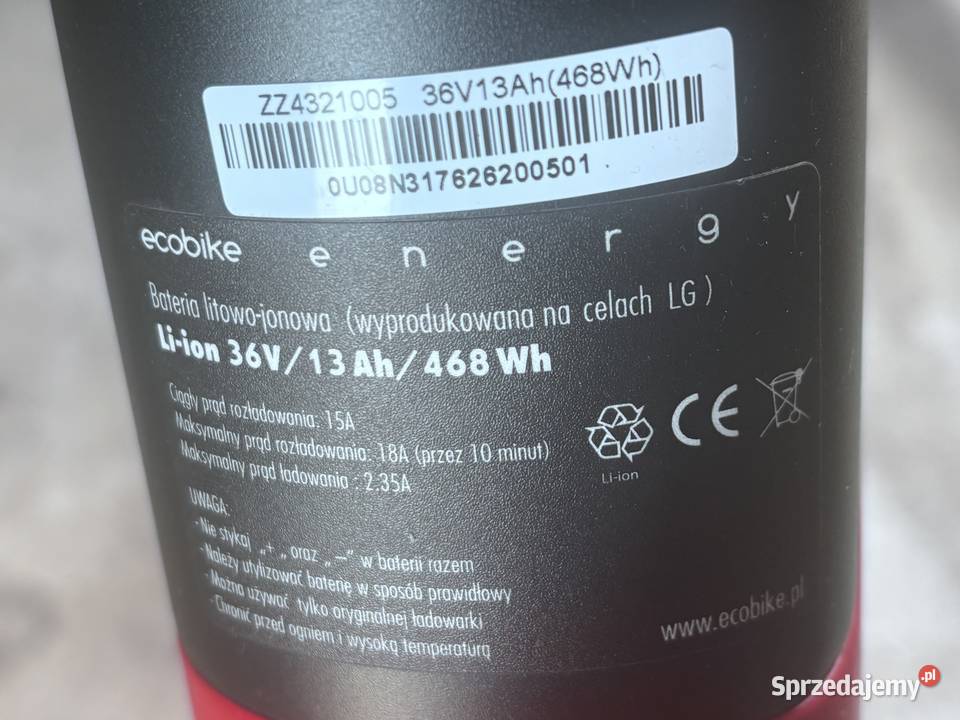 Sprzedam Rower Elektryczny ecobike sx4 Kobiele Wielkie sprzedam