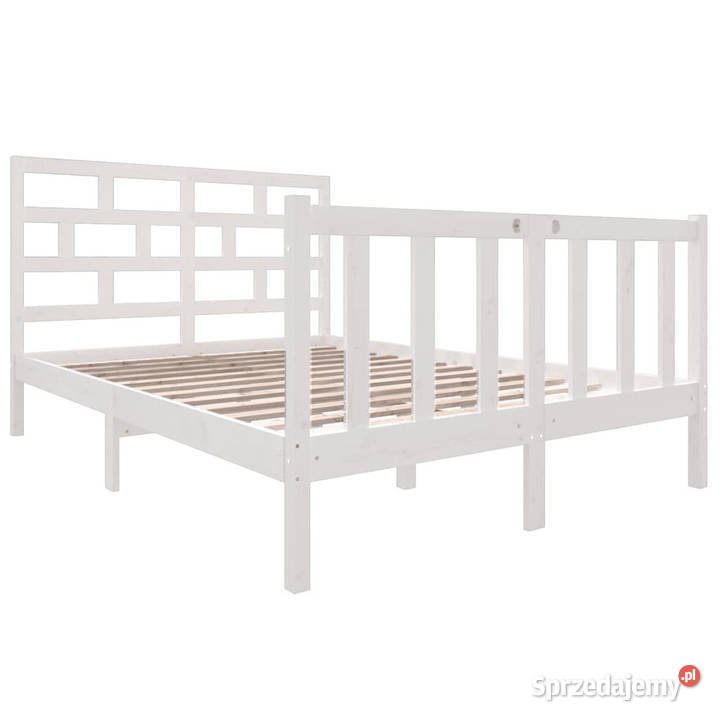 Rama łóżka biała lite drewno sosnowe 140x190 Warszawa