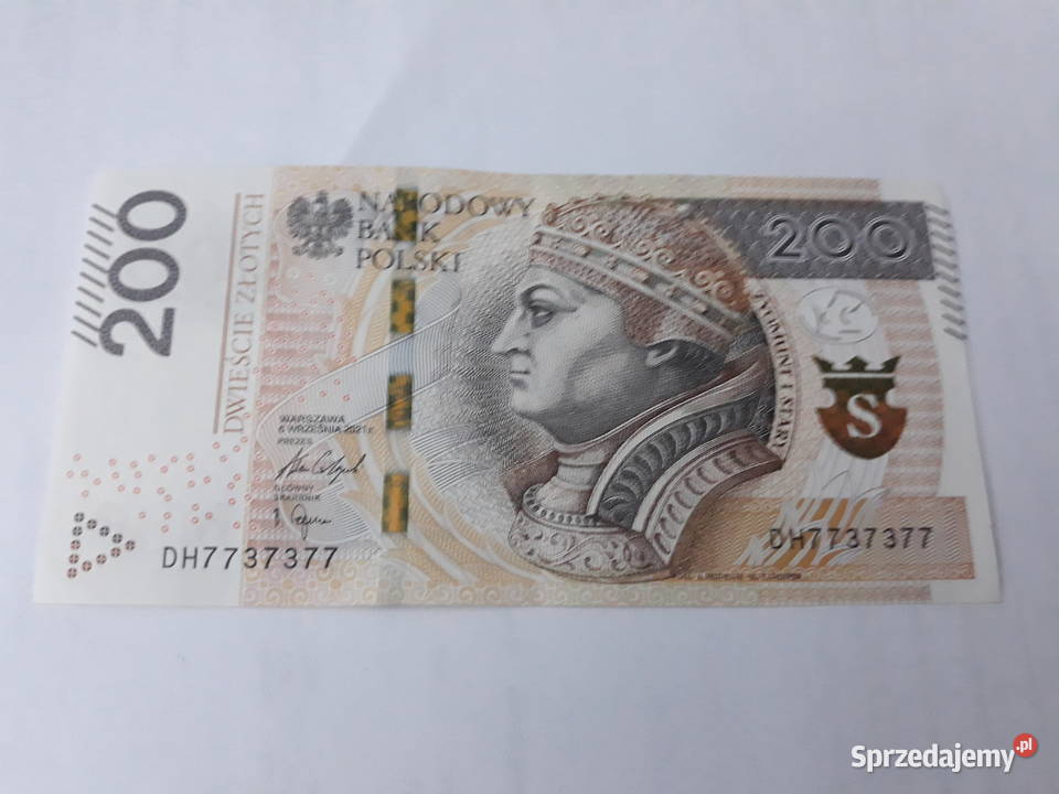 Banknot kolekcjonerski 200 ale numer Warszawa