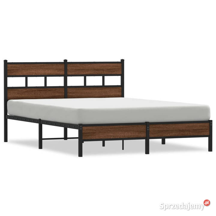 Łóżko bez materaca brązowy dąb 150x200 WM4017310 207cm Warszawa sprzedam