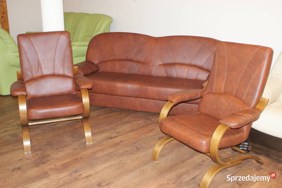 Bestselerowa wersalka Gala w skórze naturalnej śląskie Piasek