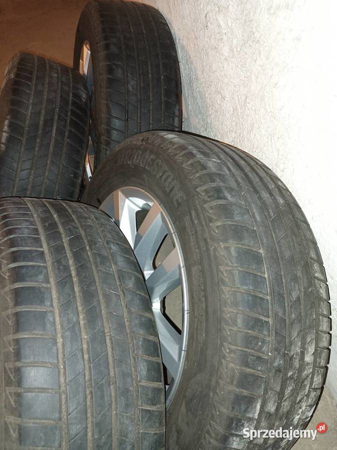 Alufelgi VW B8 65Jx16H2 opony Bridgestone T005 Samochodowe Bytom
