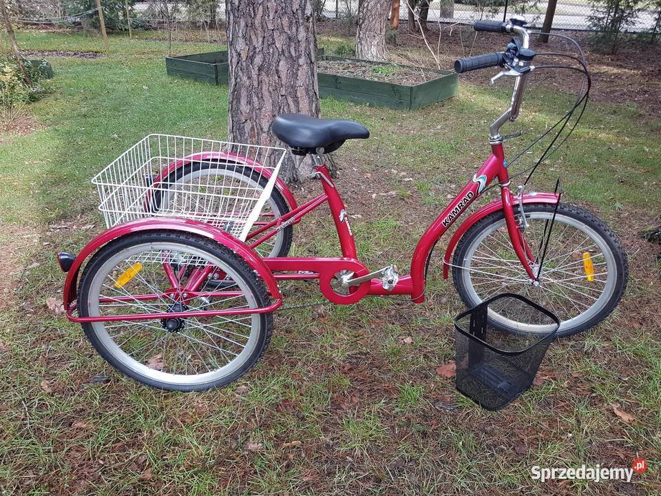 Rower trójkowłowy Kamrad II używany czerwony Łask