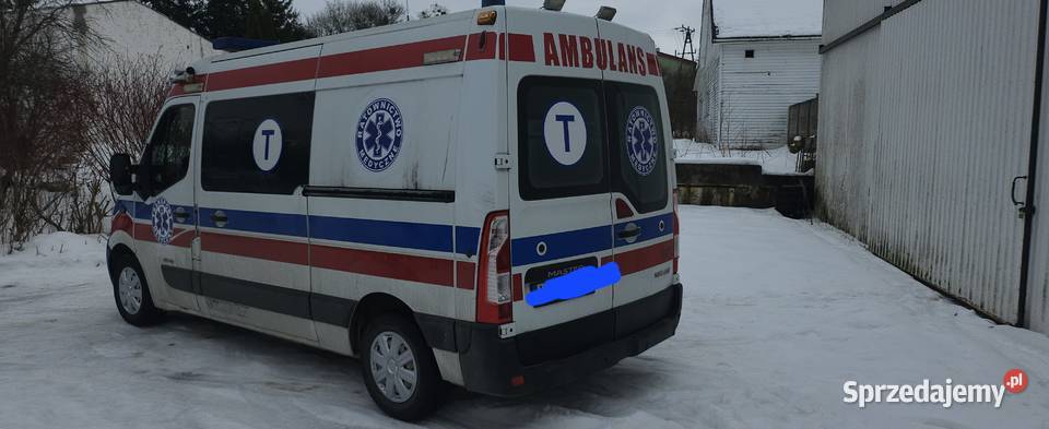 Ambulans karetka Renault Master 2013r przejscie Biskupiec