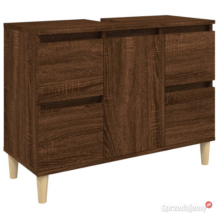 Szafka pod umywalkę brązowy dąb 80x33x60