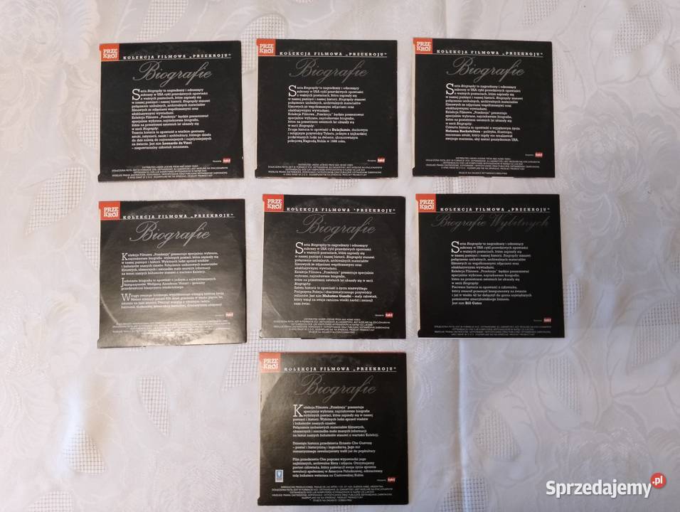 ZESTAW filmowych biografii 7 VCDDVD z serii Filmy Poznań