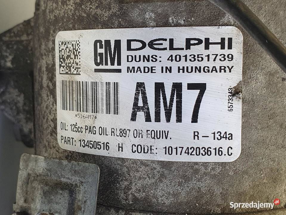 SPRĘŻARKA KLIMATYZACJI Opel Astra IV J 16 CDTI Rudka