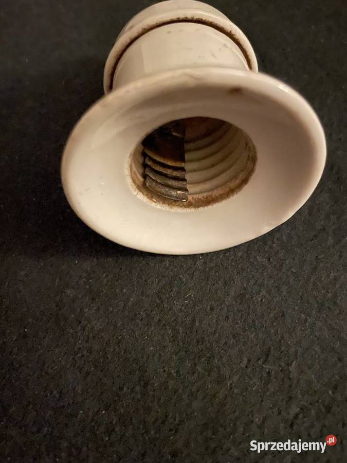 Oprawka przedwojenna do żarówki ceramiczna łódzkie Łódź