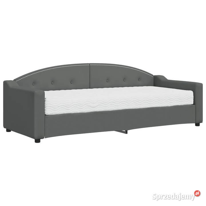 Sofa z materacem do spania ciemnoszara tkanina Warszawa