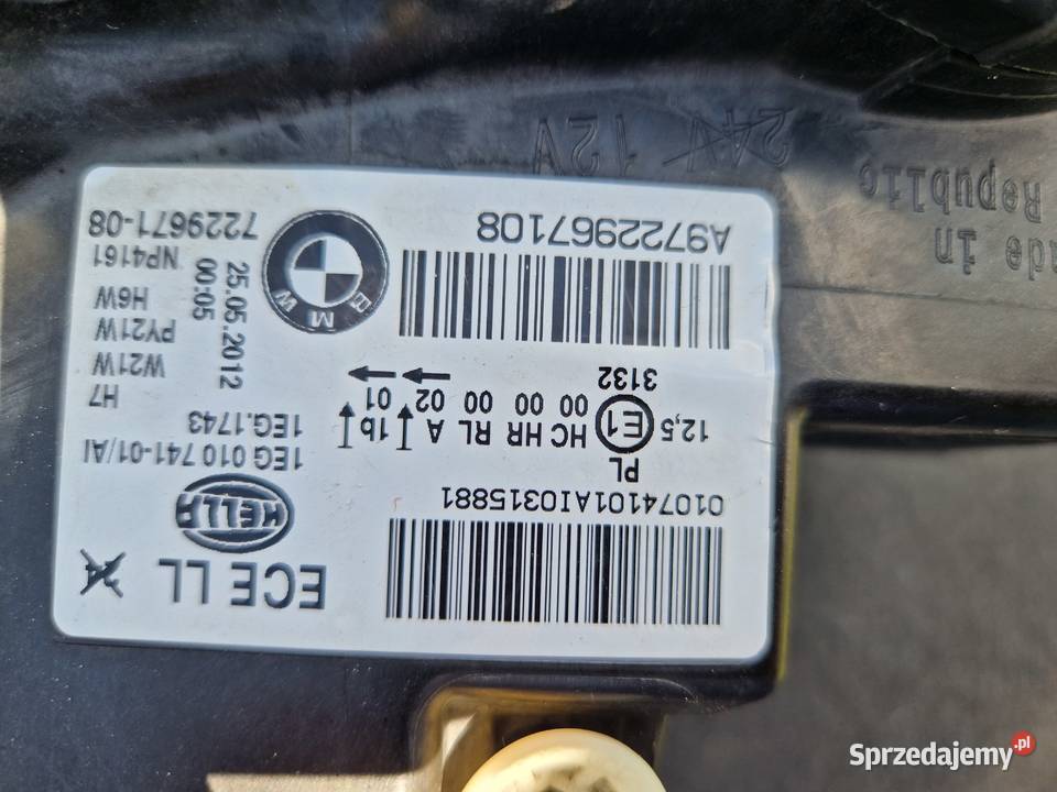 BMW 1 F20 F21 reflektor H7 ORG EU Lampy przednie Mielec