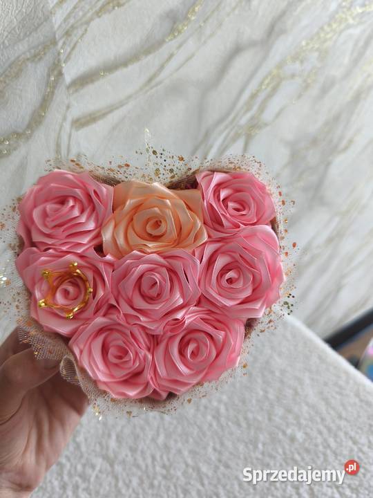 Róże w kształcie serduszka Rękodzieło Poznań sprzedam