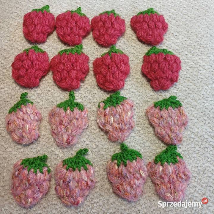 Malinki szydelkowe aplikacja Lidzbark Warmiński