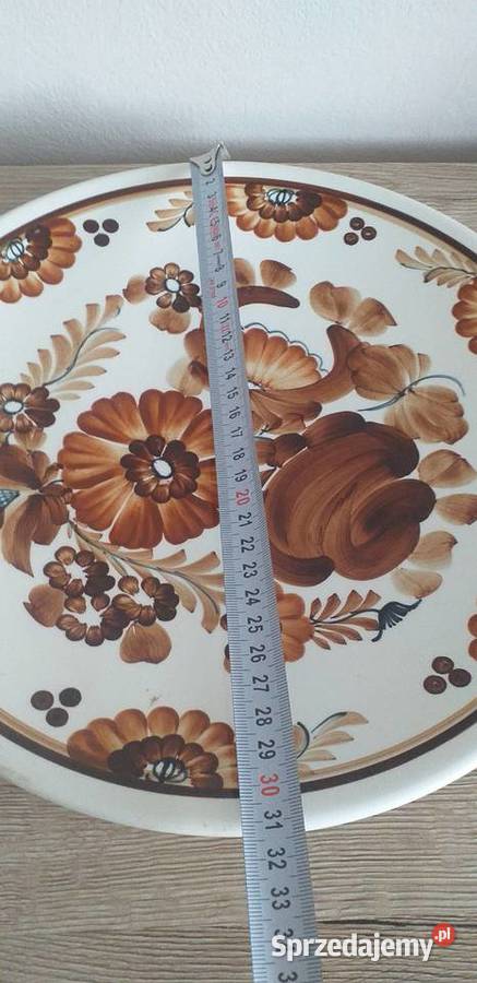 Wielki talerz Fajans prl Przedbórz