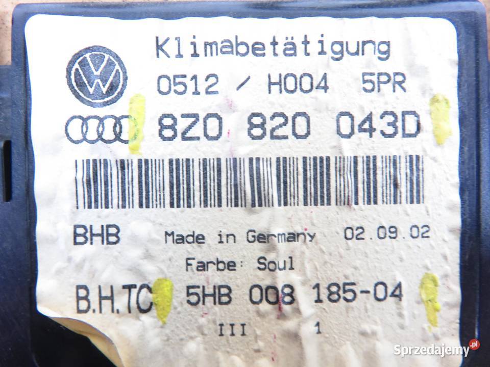 KLIMATRONIK AUDI A2 8Z0 8Z0820043D 5HB00818504 sprzedam
