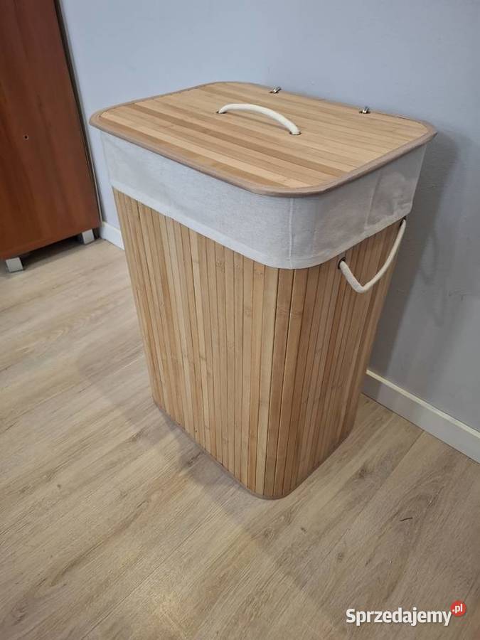 Kosz na pranie bambus 72L kolor naturalny śląskie Ruda Śląska