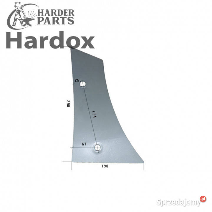 Pierś HARDOX 122201P części do pługa SUKOV nieuszkodzony Części zamienne