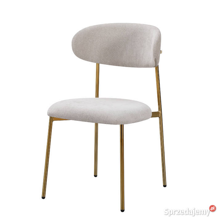 Designerskie krzesło tapicerowane Elton kremowe Tarchały Małe