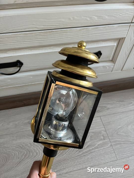 Lampa lampion mosiądz latarnia powojowa kinkiet Kinkiety Jabłonna sprzedam