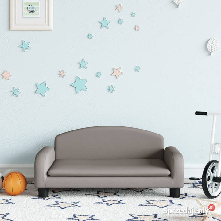 Sofa dzieci kolor taupe 70x45x30 obita tkaniną Warszawa