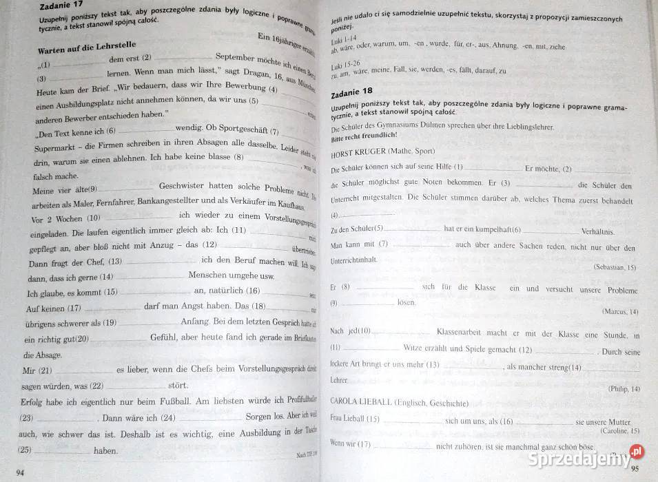 Język niemiecki Przewodnik maturzysty A Krasicki Rok wydania 2003 Chełm