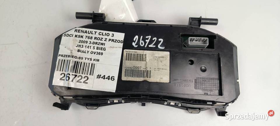 LICZNIK ZEGAR RENAULT CLIO III 8200820997 Lipno