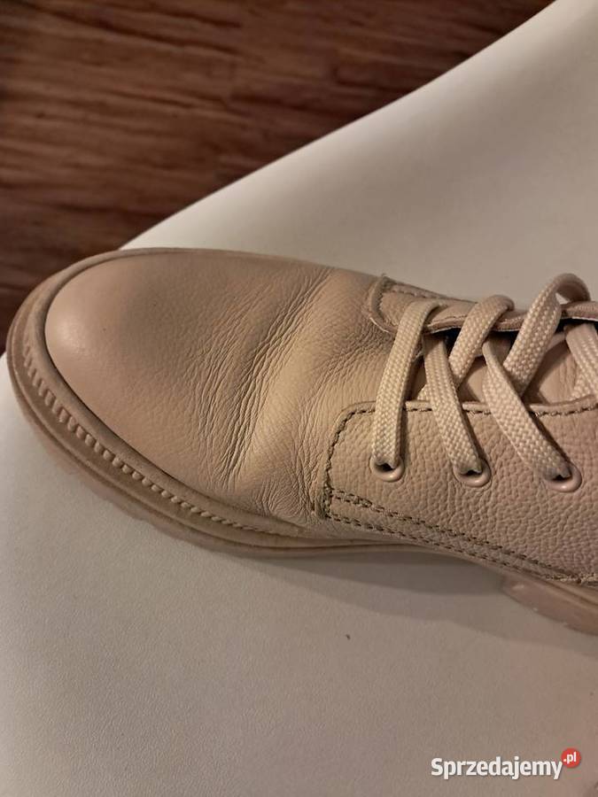 beżowe botki rozmiar 38 stan 3 razy założone Sandomierz