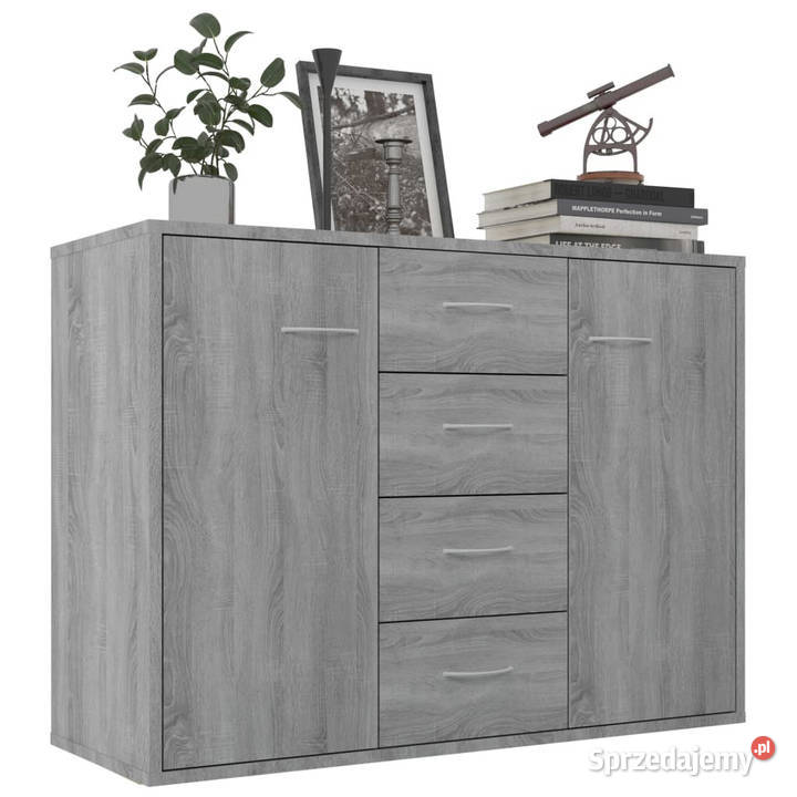 Komoda szary dąb sonoma 88x30x65 materiał Warszawa
